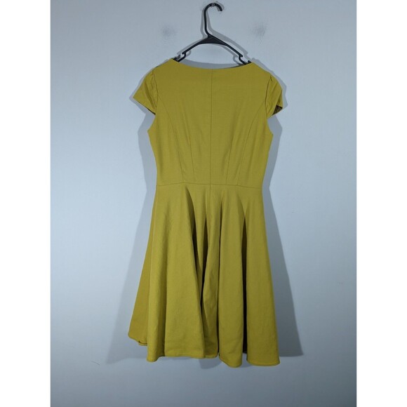 Boden Finsbury Green Wool Fit N Flare Midi Classic Dress Women Size 8 Regular - Picture 2 of 8